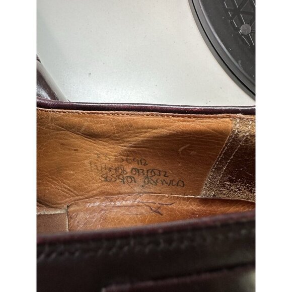 Church's Burgundy Leather Tasselled Shoes Loafers Mens 10.5 US - Picture 12 of 13